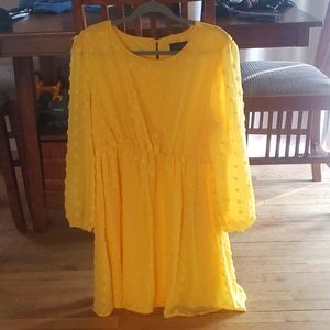 Yellow long sleeve dress